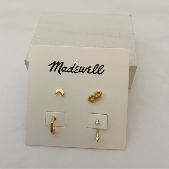 Madewell Mix & Match Earrings Set Vintage Gold - Picture 9 of 12